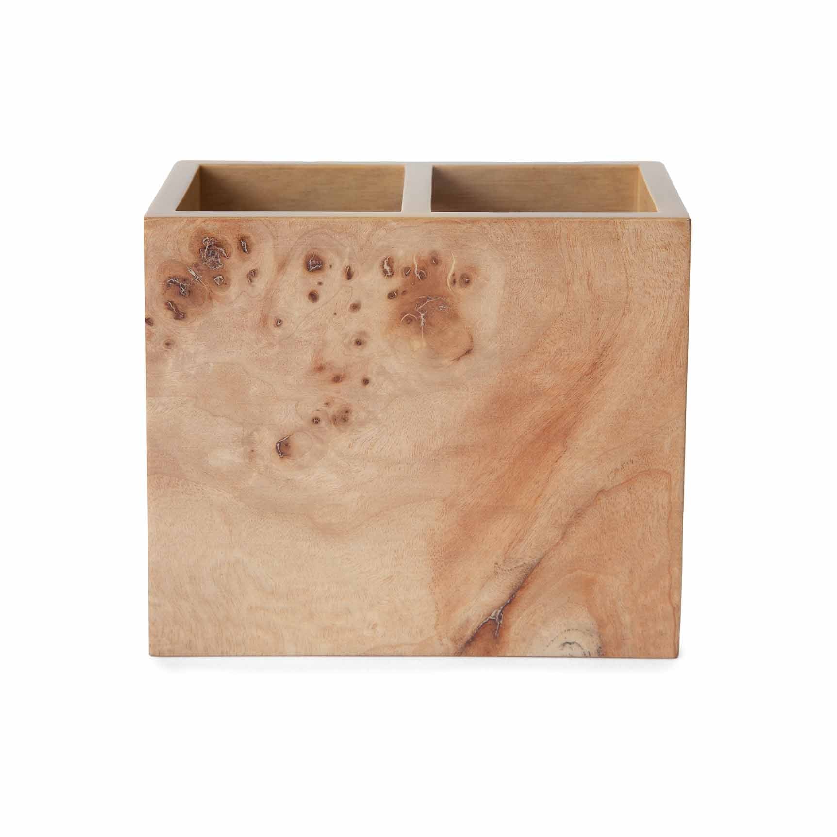 Burl Wood|Toothbrush Holder